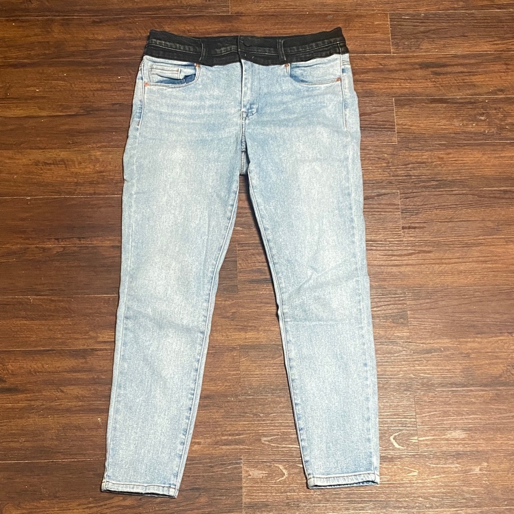 BlankNYC The Great Jones High Rise Light Blue and black Women's Jeans